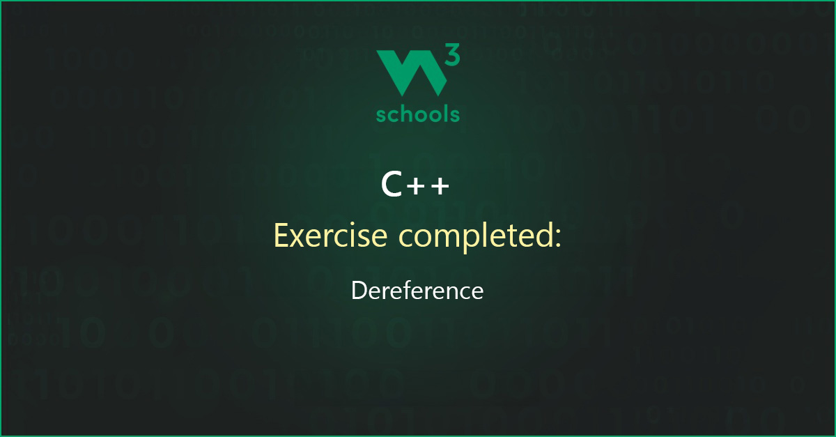 Completed exercise c dereference