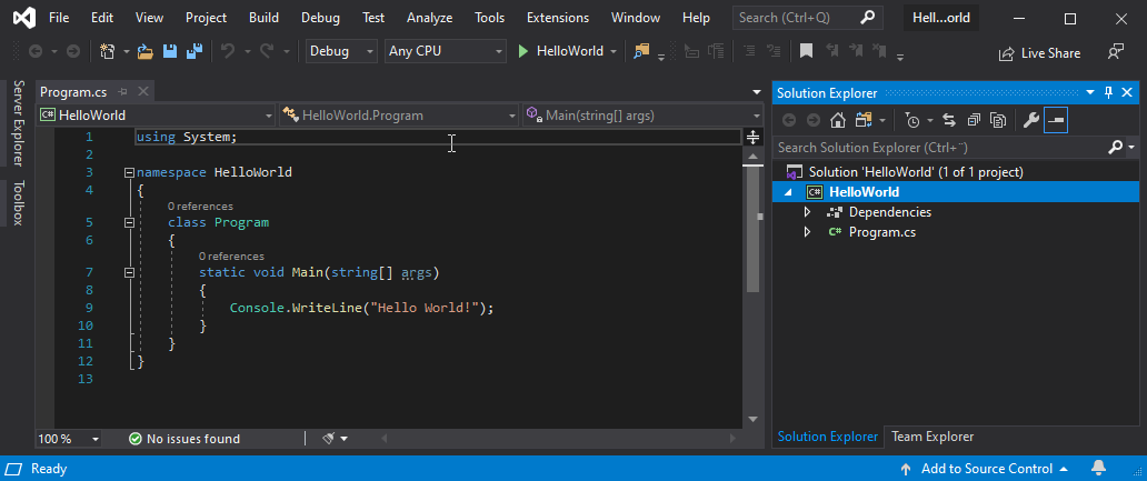 Get Started with C#