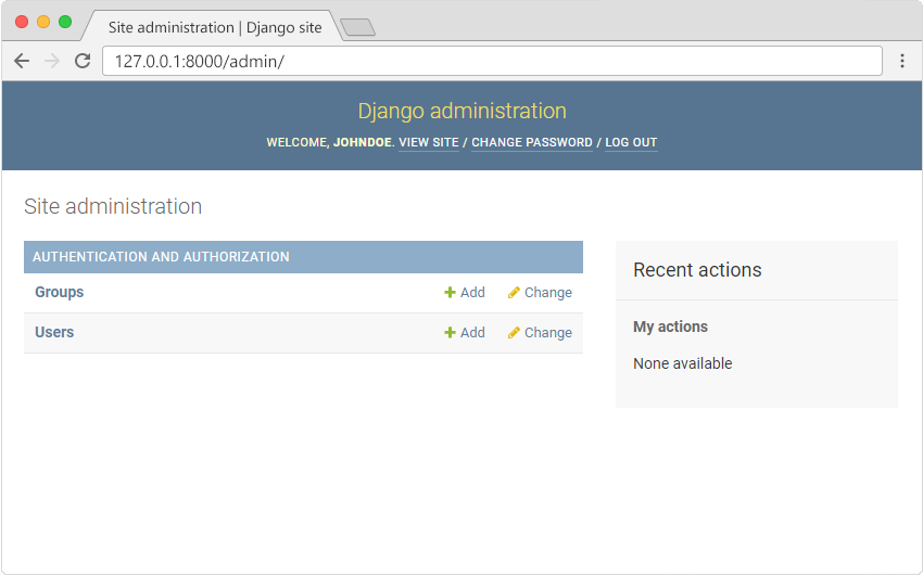 how to create a user page in django