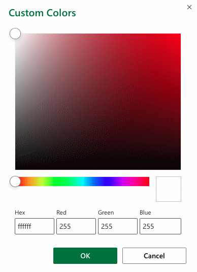 Excel Format Colors