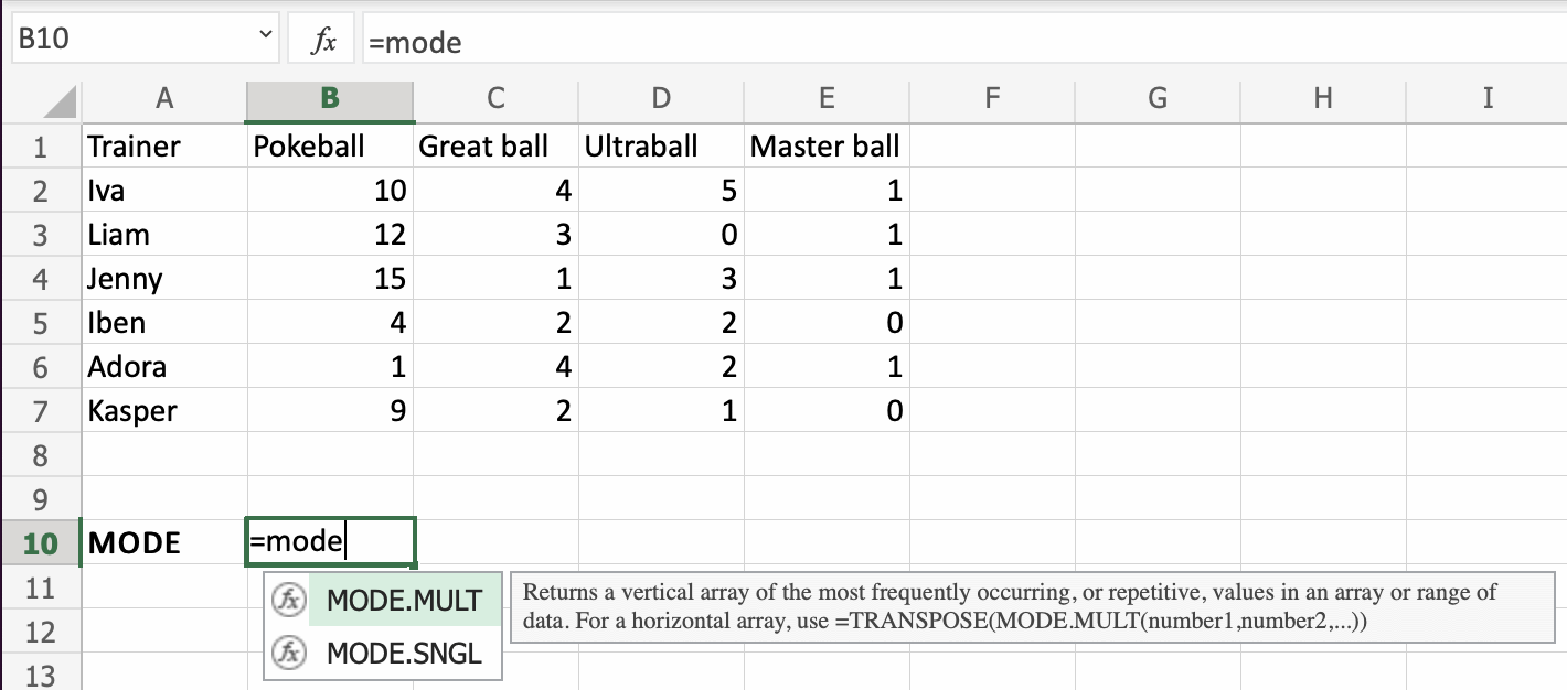 Excel Function