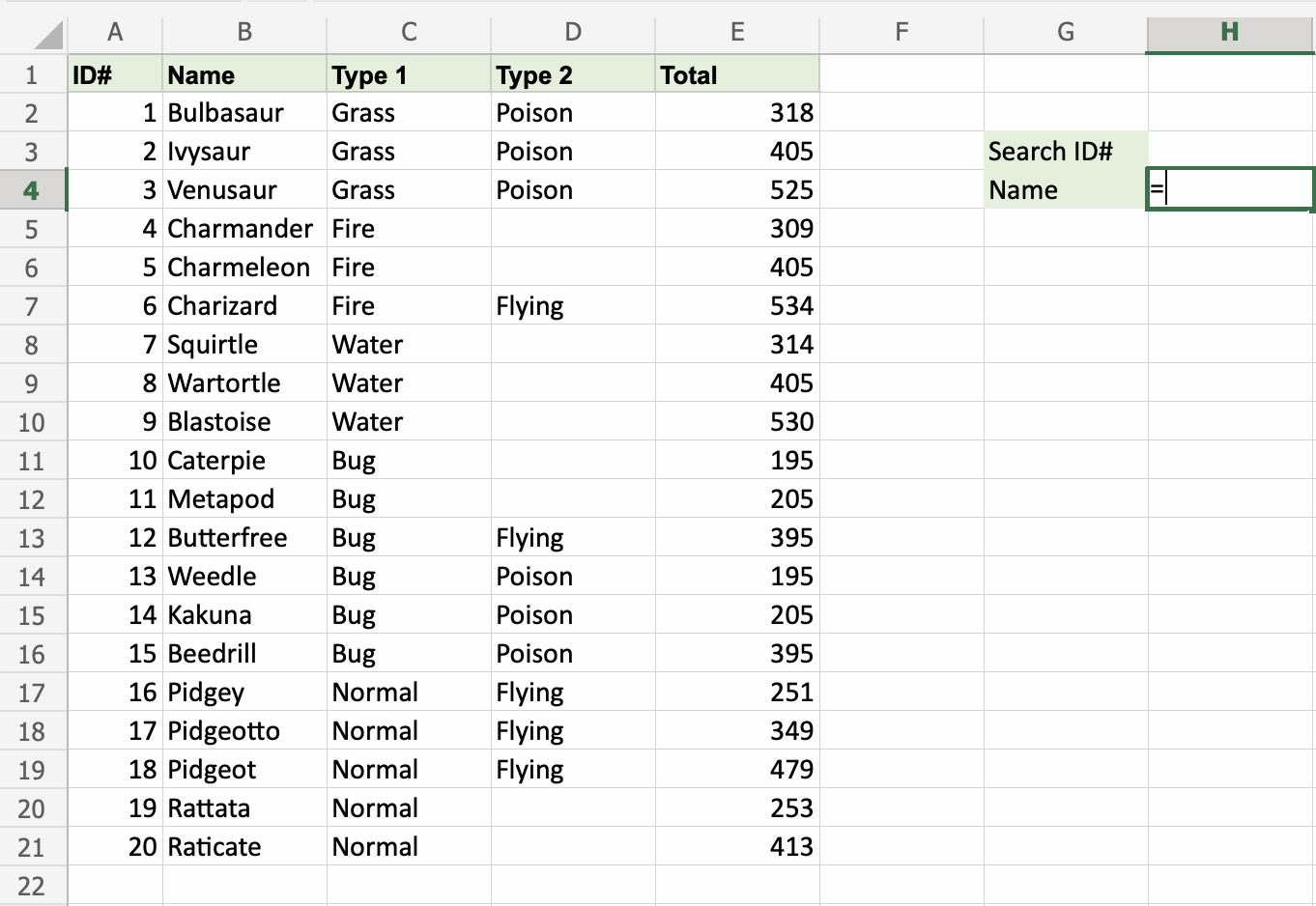 Excel Vlookup Function