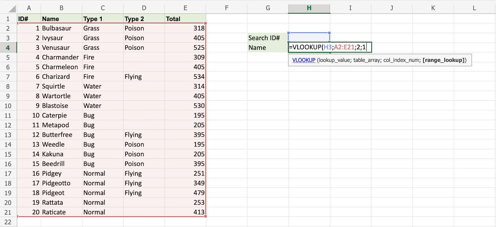 Excel VLOOKUP Function Excel VLOOKUP Function