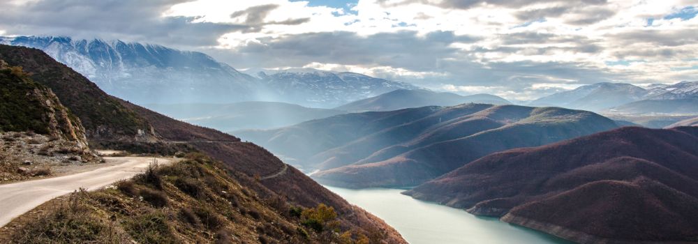 Mountains and fjords