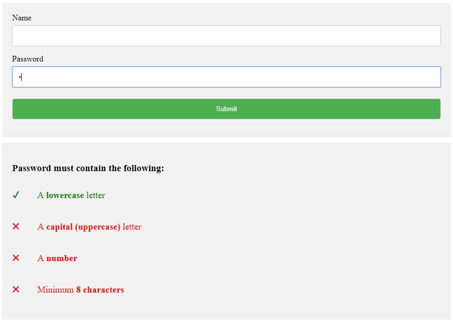 How To Create A Password Validation Form