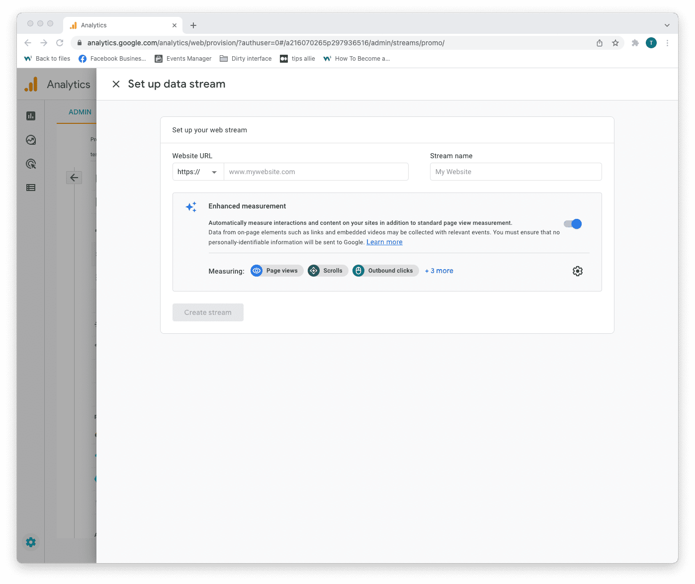 Descripción general de la configuración del flujo de datos