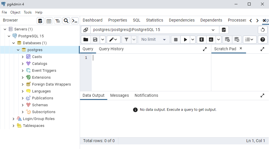 pgadmin 4 graphical query builder