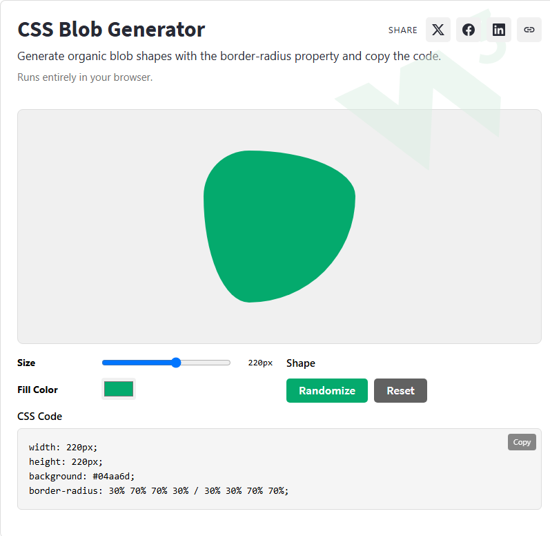 CSS Blob Generator - W3Schools