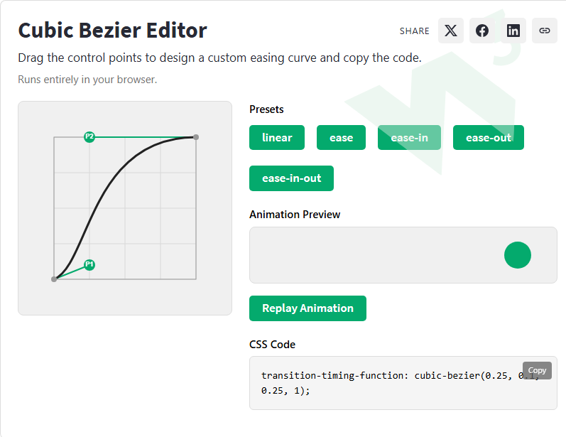 Cubic Bezier Editor - W3Schools