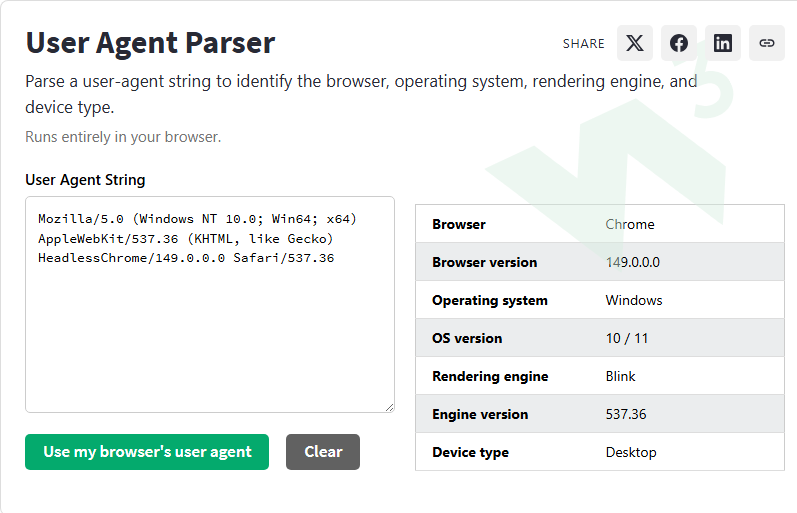 User Agent Parser - W3Schools