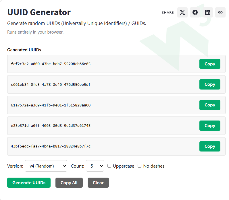 UUID Generator - W3Schools