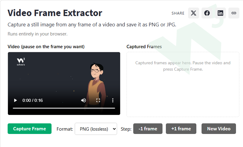 Video Frame Extractor - W3Schools