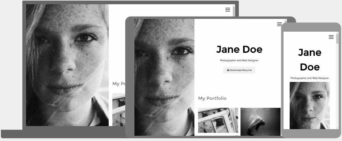 Black & White Portfolio Template